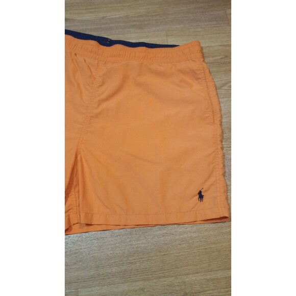 VTG POLO Ralph Lauren Board Shorts Mens Large Orange Nylon Little Pony Trunks 38 - Picture 2 of 16